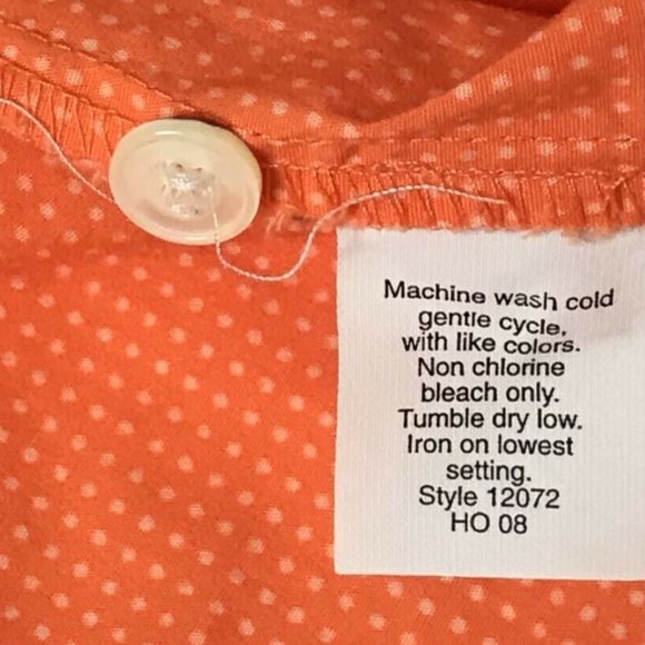 Haberdashery By J.Crew Polka Dot Button Up Top M - Picture 6 of 6